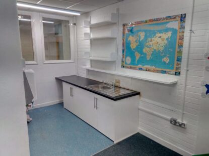 Completed new classroom sink