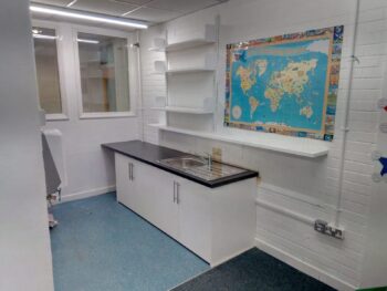 Completed new classroom sink