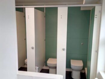 Cubicles and trough - Year 4 Washroom